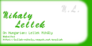 mihaly lellek business card